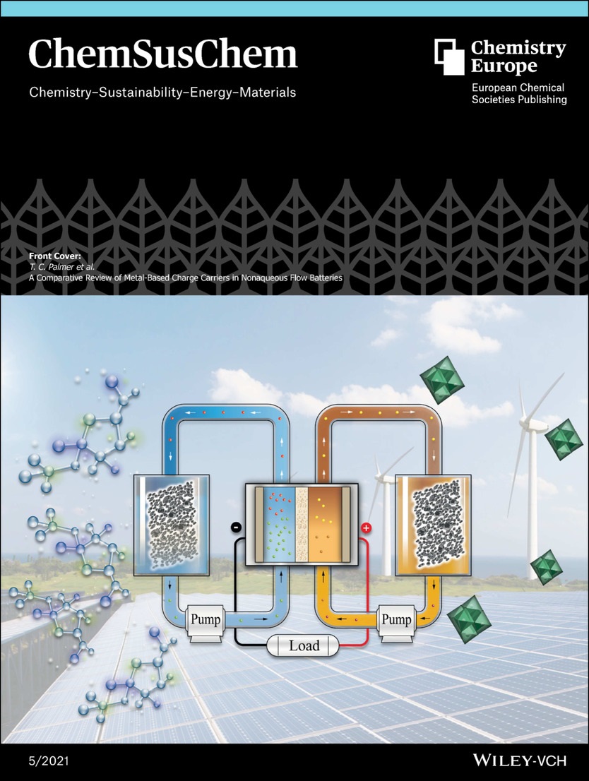 The work of Los Alamos researchers and collaborators at SNL was featured on the cover of ChemSusChem, volume 14, issue 5, in March 2021. 